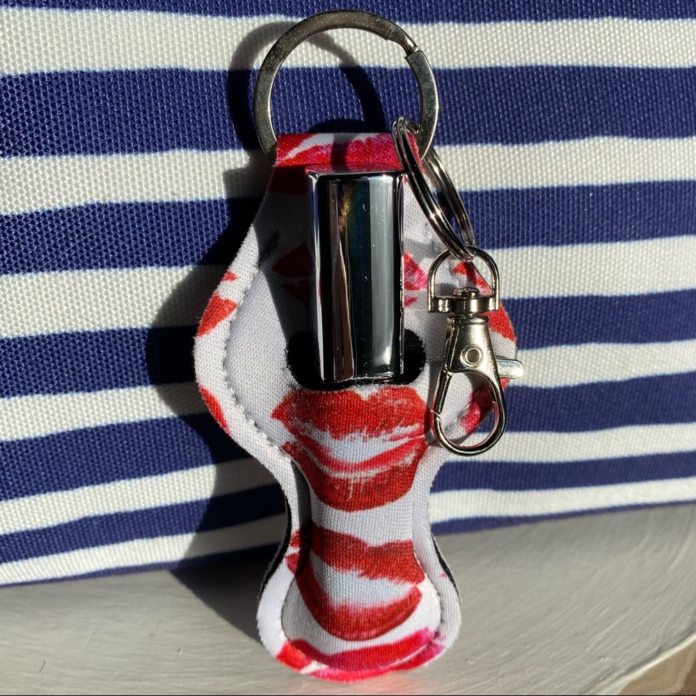 🔥5/$25🔥Versatile Neoprene Keychain Holder (lip balm/ clipper lighters, etc.)